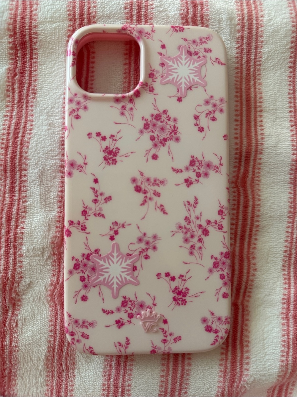 Pink Floral Protective Phone Case - Unbranded